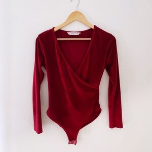 Red Velvet bodysuit, Small